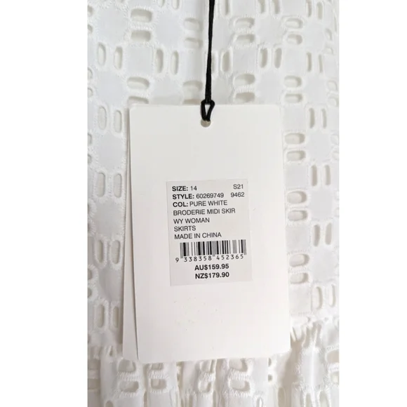 ✨Host pick✨Witchery White Midi Skirt size 14 NWT - Picture 3 of 5